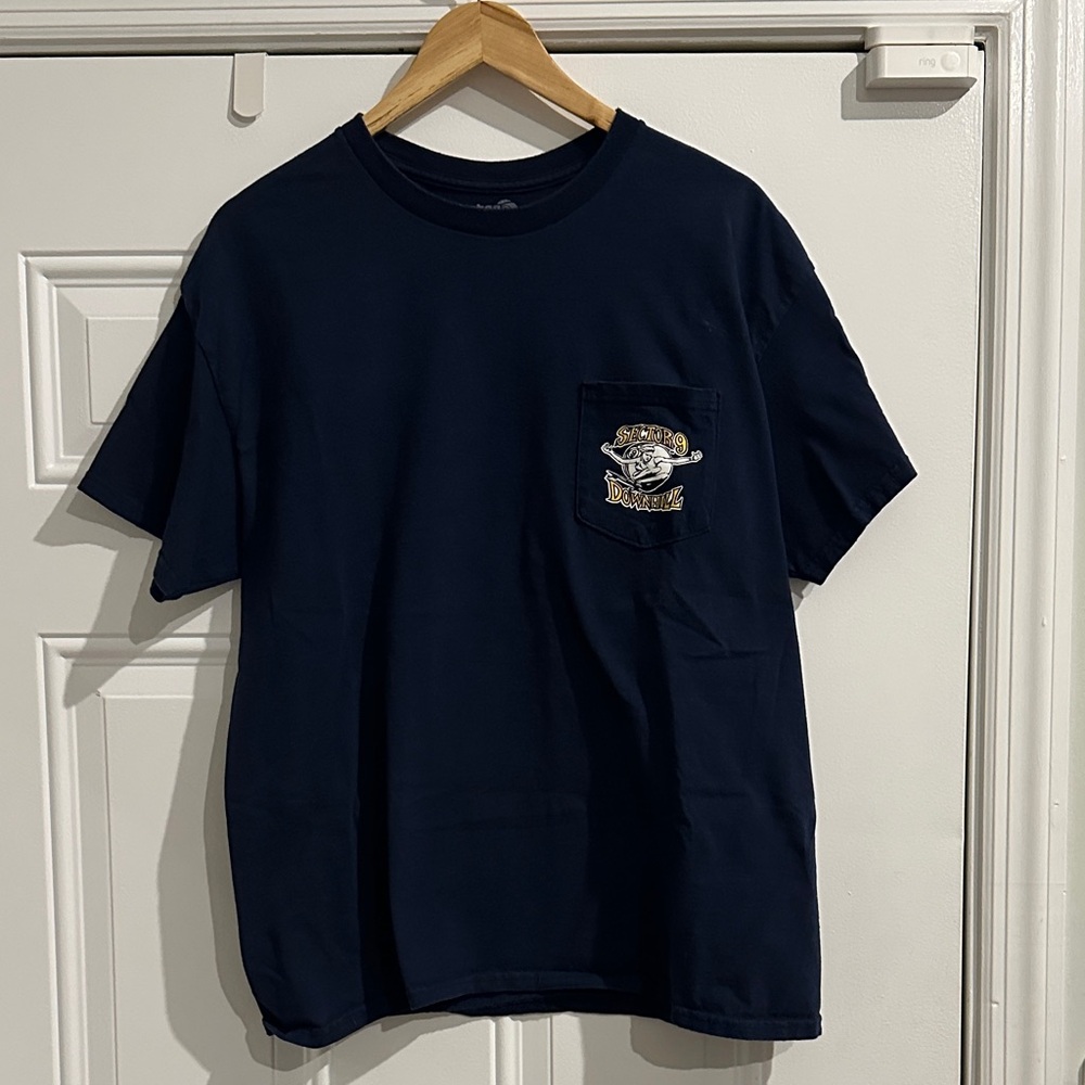 Sector 9 Skateboard Co pocket tee navy blue size large